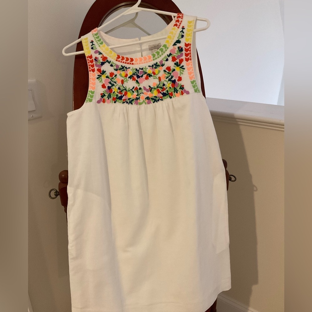 JCREW Embroidered sleeveless dress Size 4
